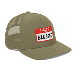 Hello IM Blessed Trucker Cap