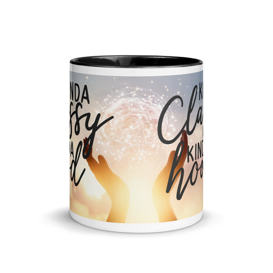 Clouded Vision Kinda Classy Kinda Hood Mug with Color Inside